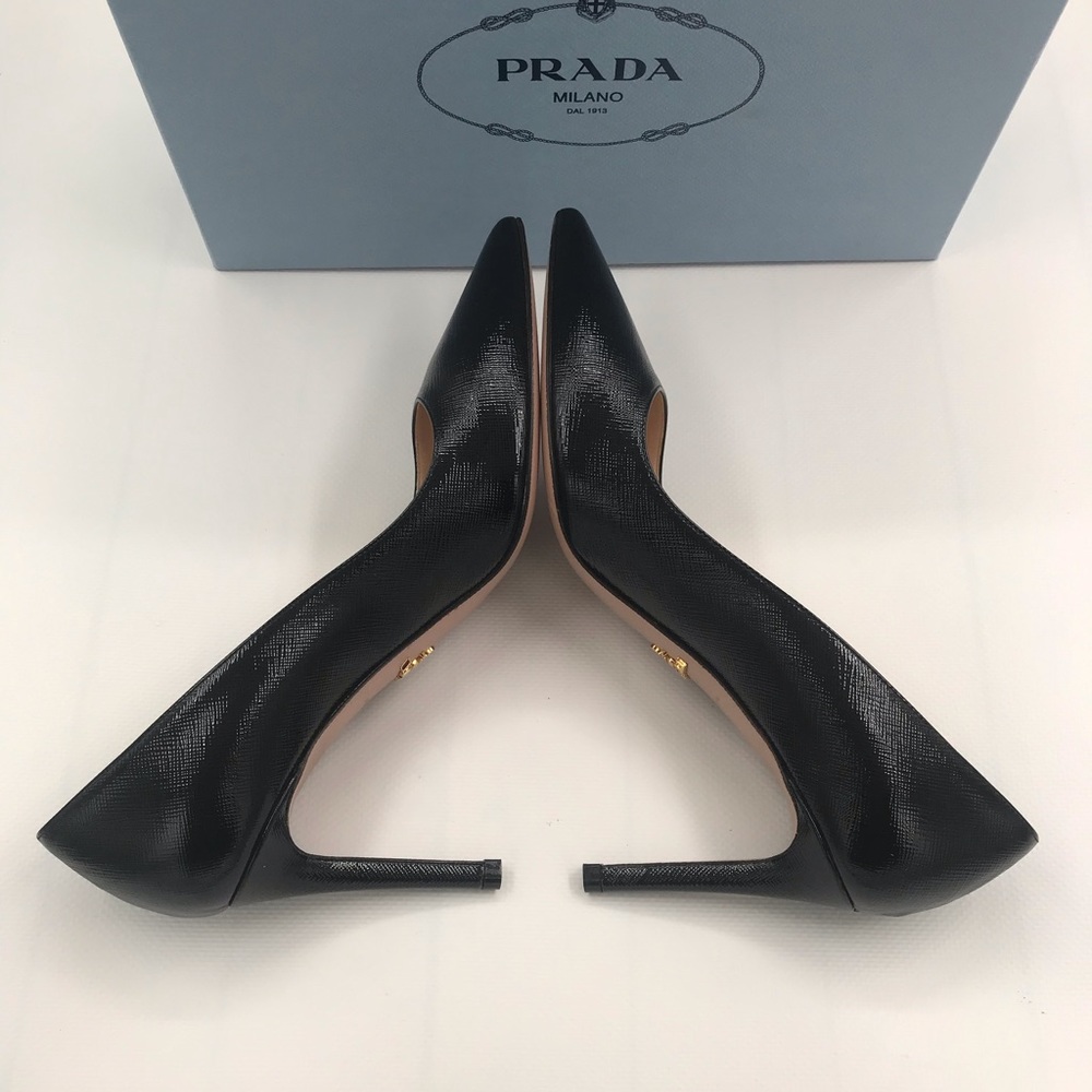 Prada Shoes Prada Heels NWB 1/2 size off 37L 37.5R - Picture 6 of 14